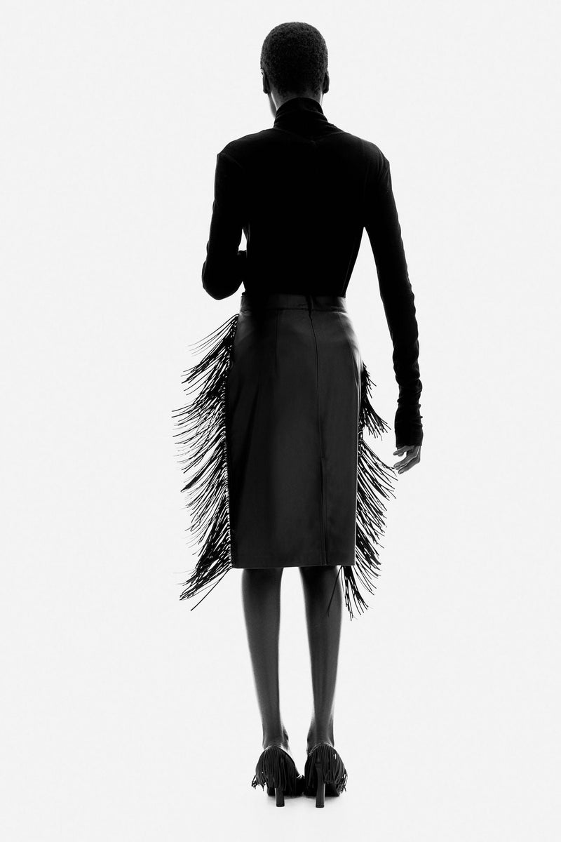 H&M Fringed Coated Skirt - Image 2