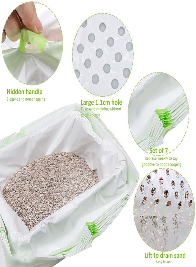 STARVAST 84PCS Sifting Cat Litter Box Liners with Holes, Extra Large Cat Litter Bags, Thickened Design, Concealed Handle, Large Perforation, 31 x 18 Inch - Image 3