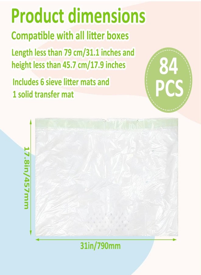 STARVAST 84PCS Sifting Cat Litter Box Liners with Holes, Extra Large Cat Litter Bags, Thickened Design, Concealed Handle, Large Perforation, 31 x 18 Inch - Image 2