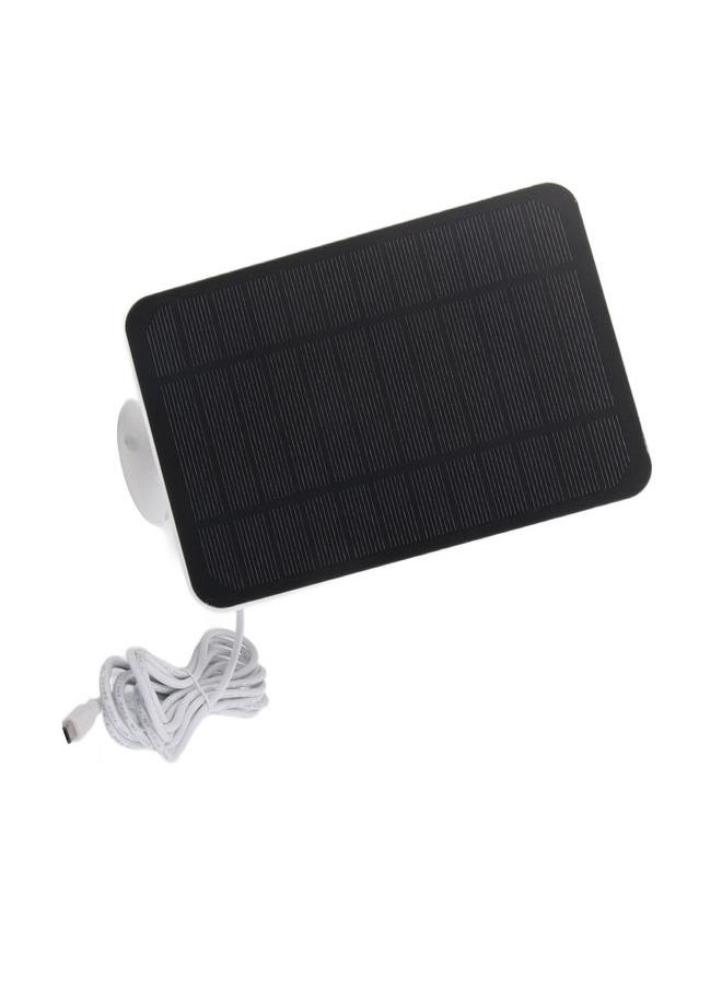 NIBEMINENT - 4W 5V Solar Panel for Arlo for Ring for Blink Security Camera IP65 Waterproof Solar Charger with 360 Degree Adjustable Bracket White - Image 1