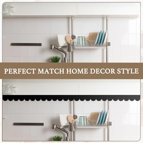 Hamminy Scalloped Decorative Wood Trim Unfinished Scalloped Edge Wooden Molding Cute DIY Moulding Trims for Cabinet Window Shelf Door Wall, 15.74 x 2.36 Inch, 12 Pack - Image 5