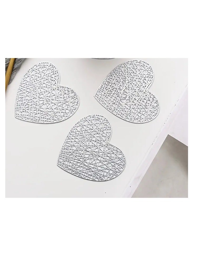 ناكسوس 6 قطع من مفارش الطاولة المقاومة للحرارة والمضادة للانزلاق المصنوعة من البلاستيك PVC المجوف لتزيين الطاولة للحفلات وحفلات الزفاف - Image 2