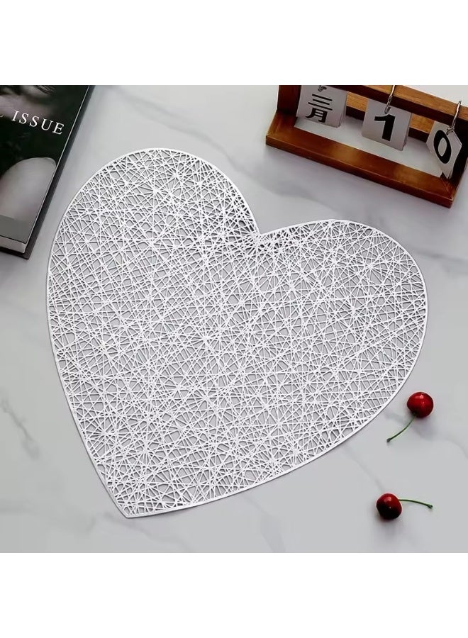 ناكسوس 6 قطع من مفارش الطاولة المقاومة للحرارة والمضادة للانزلاق المصنوعة من البلاستيك PVC المجوف لتزيين الطاولة للحفلات وحفلات الزفاف - Image 3