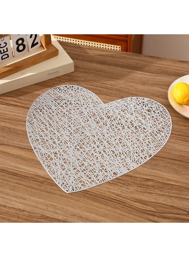 ناكسوس 6 قطع من مفارش الطاولة المقاومة للحرارة والمضادة للانزلاق المصنوعة من البلاستيك PVC المجوف لتزيين الطاولة للحفلات وحفلات الزفاف - Image 4