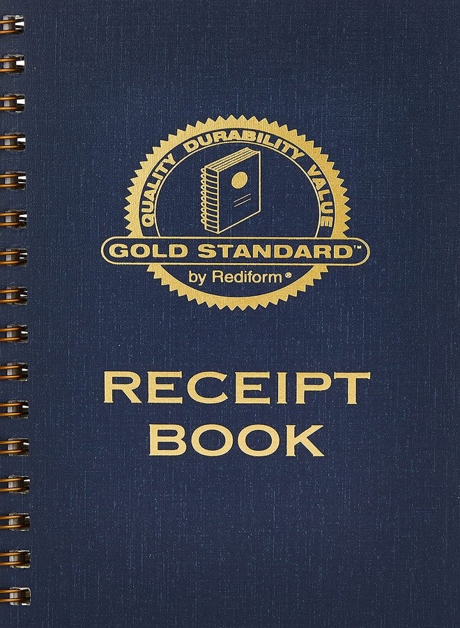 Rediform Gold Standard Money Receipt Book, Twin-Wire Binding, Carbonless Duplicate Forms, 8.5" x 5.5", 225 Numbered Sets (8L829) - Image 1