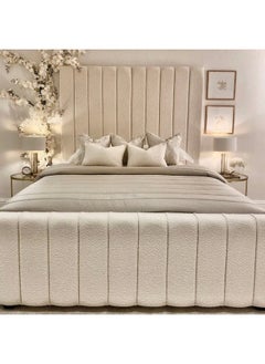Havana Beds And Upholstery Nori Panelled Handmade Queen Bed (Suitable Mattress fit :150 cm x 200 cm)  - Image 1