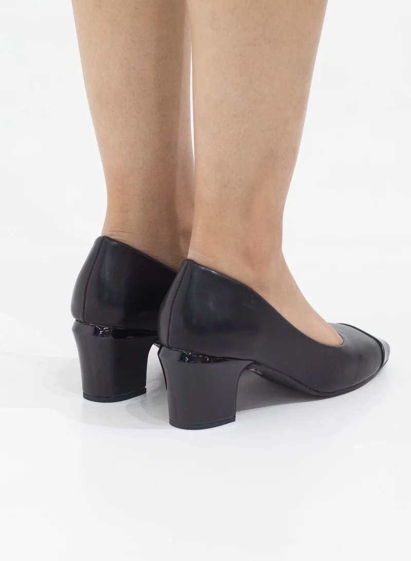 LAMARAPARIS Delilah comfy 5cm heel pointy court shoe black