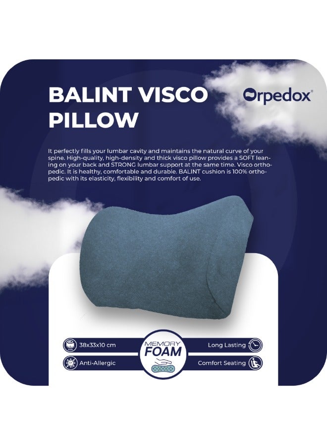 Orpedox Deluxe Back Support  Memory Foam - Orthopedic Memory Foam Coccyx Cushion for Tailbone Pain – Back Cushion for Office Chair, Car Seat, for Back Pain Support & Sciatica Relief - Image 1