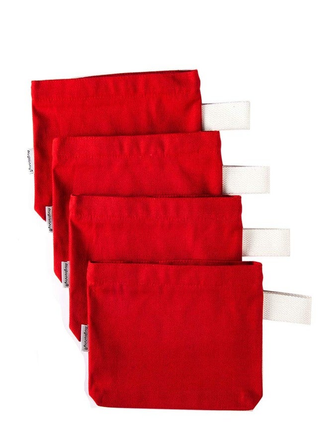 Augbunny Multi-purpose Cotton Canvas Zipper makeup Bag Pouch 4-pack - Image 2