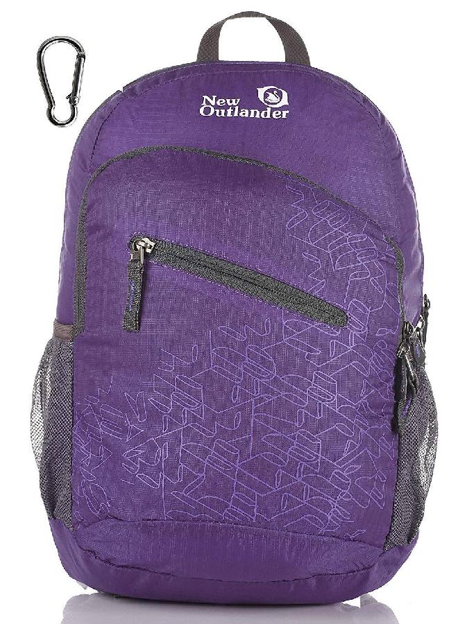 Outlander Packable Handy Lightweight Travel Hiking Backpack Daypack-Purple-L - Image 1