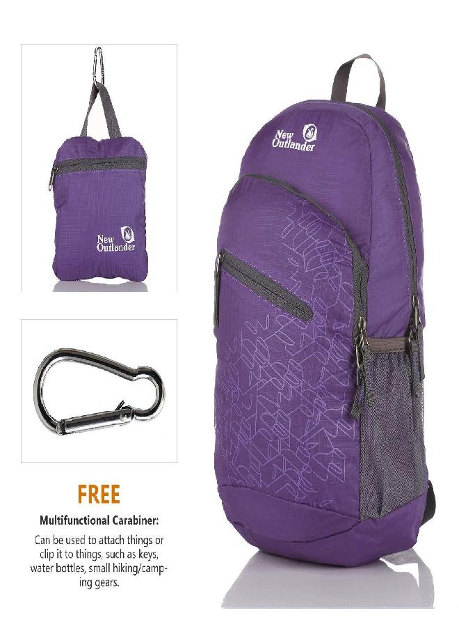 Outlander Packable Handy Lightweight Travel Hiking Backpack Daypack-Purple-L - Image 2