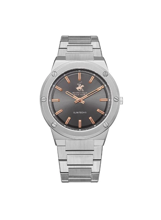بيفرلي هيلز بولو كلوب BEVERLY HILLS POLO CLUB BP3717X.360 Men's Analog Display Watch & Metal Strap Silver