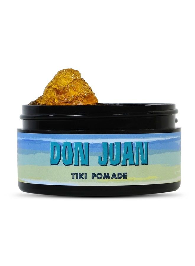don juan Tiki Pomade | Water Based | High Hold | Medium Shine | Natural Plant Extracts and Ocean Minerals | Mai Tai Tropical Scent, 4 oz