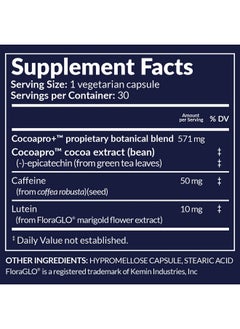CocoaVia Memory & Focus Brain Supplement 30 Day Cocoa Flavanol Blend Lutein Added Caffeine For Boost. Improve Cognitive Function Attention Vegan & Plant Based 30 Capsules  - Image 5