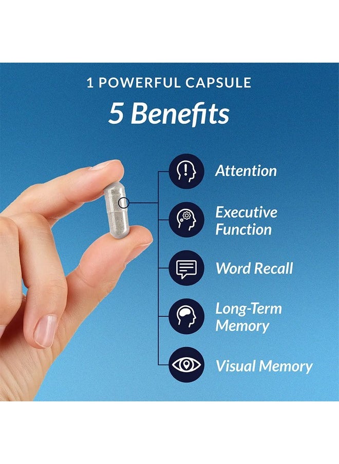 CocoaVia - Memory & Focus Brain Supplement 30 Day Cocoa Flavanol Blend Lutein Added Caffeine For Boost. Improve Cognitive Function Attention Vegan & Plant Based 30 Capsules - Image 1