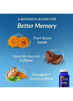CocoaVia Memory & Focus Brain Supplement 30 Day Cocoa Flavanol Blend Lutein Added Caffeine For Boost. Improve Cognitive Function Attention Vegan & Plant Based 30 Capsules  - Image 3