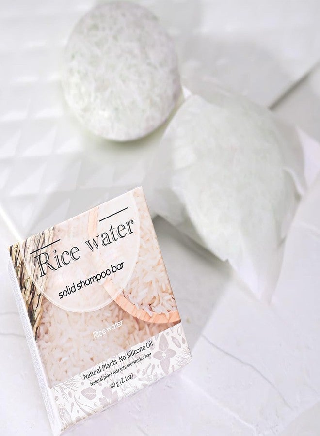 DLZZRS Rice Water Shampoo Bar for Deep Cleaning, Hydrating & Moisturizing Dry Hair, Natural Solid Soap Shampoo Bar for Hair with Rice Water, Oil Control Cleaning Shampoo Soap for All Hair Types, 2.1oz - Image 2