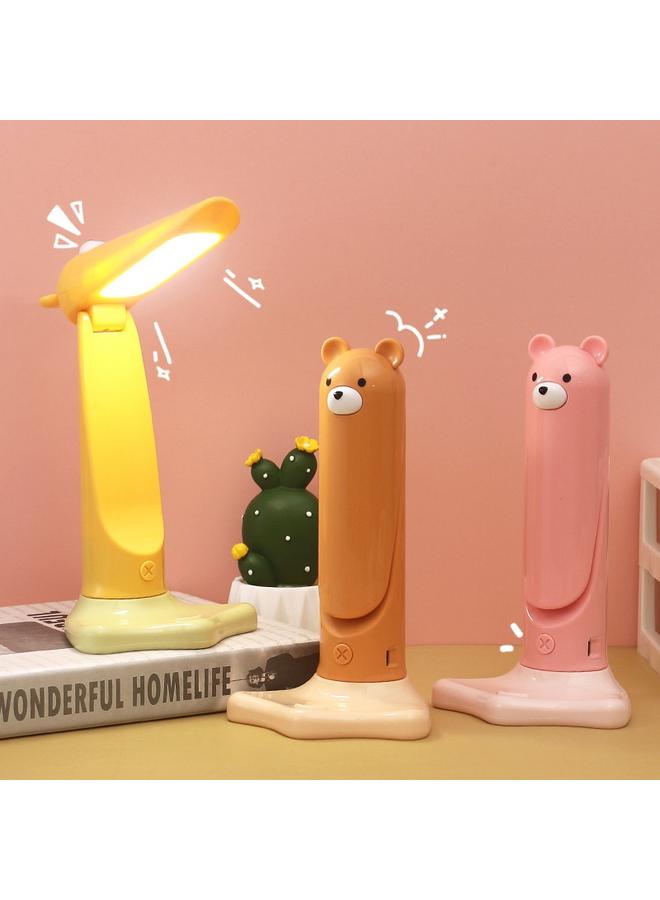 Bluejw New Cute Bear Folding Desk Lamp Student Learning Desktop Reading Lamp Dormitory Bedroom Eye Protection USB Rechargeable Desk Lamp - Image 2