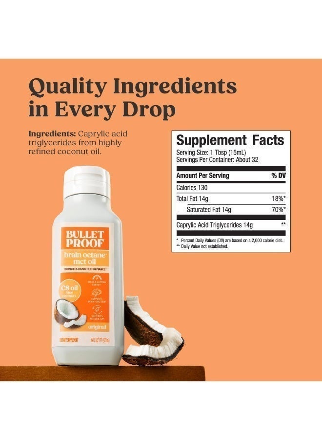 Bulletproof Brain Octane C8 MCT Oil 16oz - Image 4