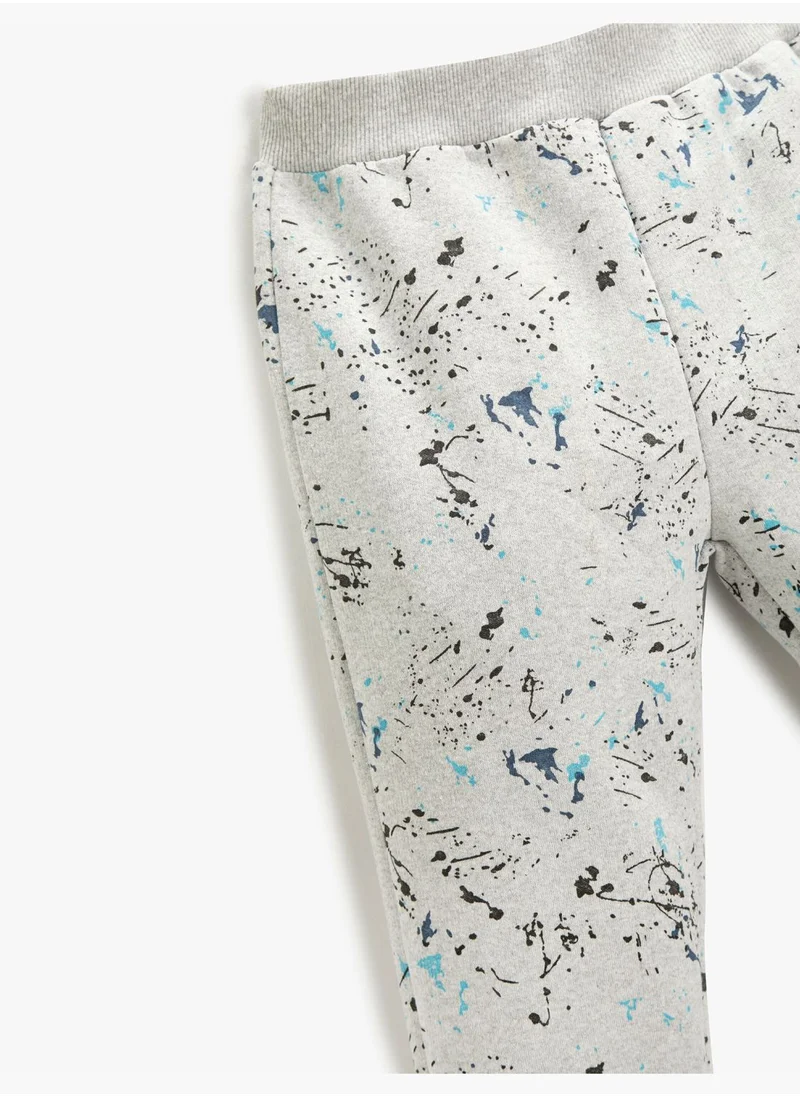 كوتون Printed Jogger Sweatpants Elastic Waistband