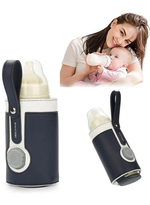 Baby Bottle Warmer,Portable Baby Bottle Heater, USB Milk Heat Keeper with 3 Grades of Temperature Adjustment, for Baby Night Feeding, Traveling, Outing, Driving Breast Milk Warmer