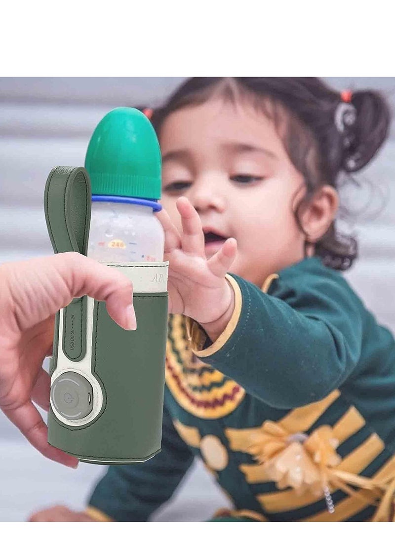Generic - Baby Bottle Warmer,Portable Baby Bottle Heater, USB Milk Heat Keeper with 3 Grades of Temperature Adjustment, for Baby Night Feeding, Traveling, Outing, Driving Breast Milk Warmer - Image 1