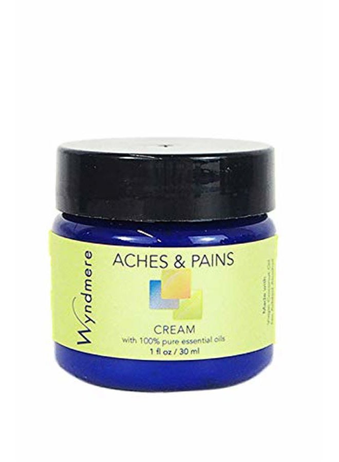 WYNDMERE Aches & Pains Cream - Handcrafted with All Natural Ingredients and 100% Pure Essenial Oils - Paraben Free -1oz - Image 1