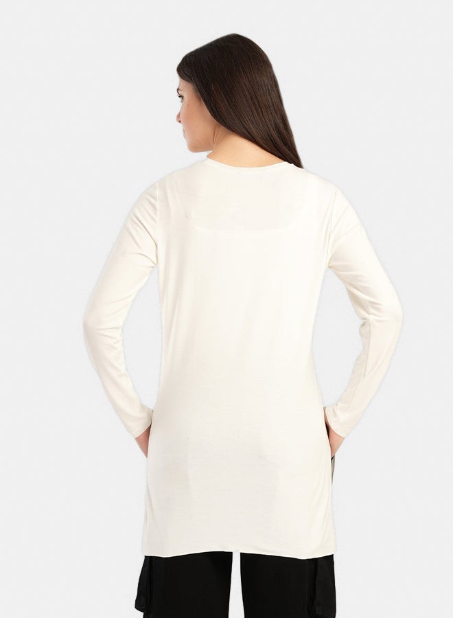 Carina Viscose T-Shirt with Long Sleeves - Image 3