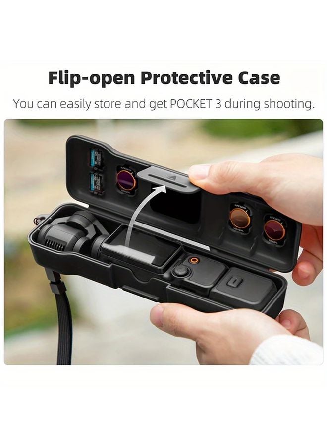 Blue DJI Osmo Pocket 3 Protective Case Durable Drop Proof Cover with Lanyard - Image 5