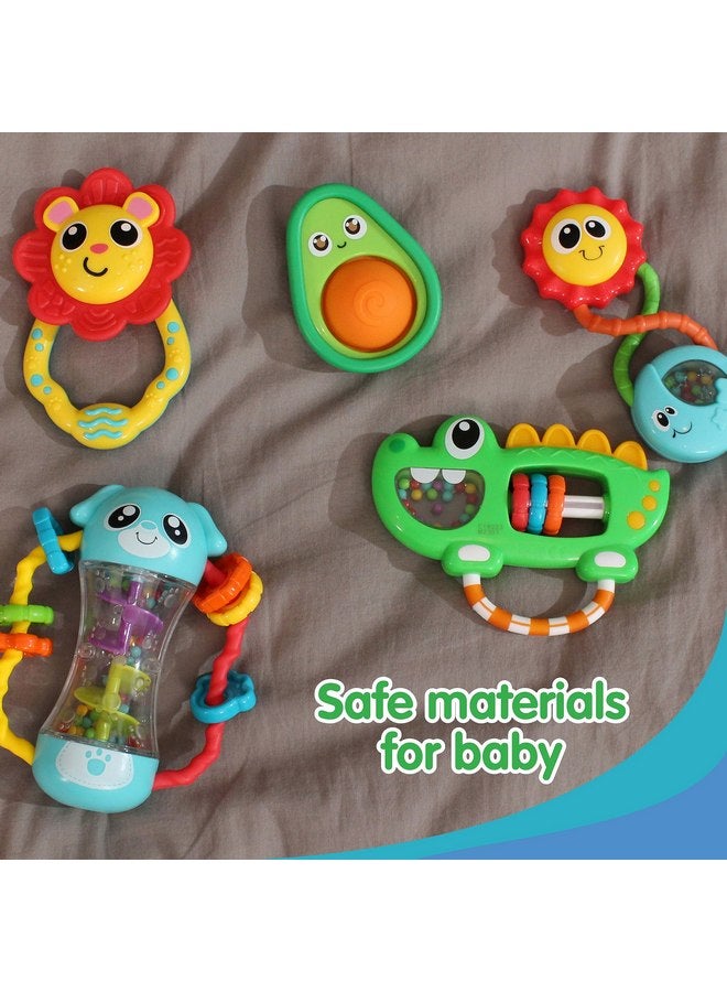 HAP-P-KID Baby Rattles Toy Set, Infant Sensory Shack and Grab Teether Rattle, Newborn Development First Learning, Baby Shower Gifts for 6 7 8 9 10 11 12 Months, 6-12 Months Teething for Boys Girls 6M+ - Image 5