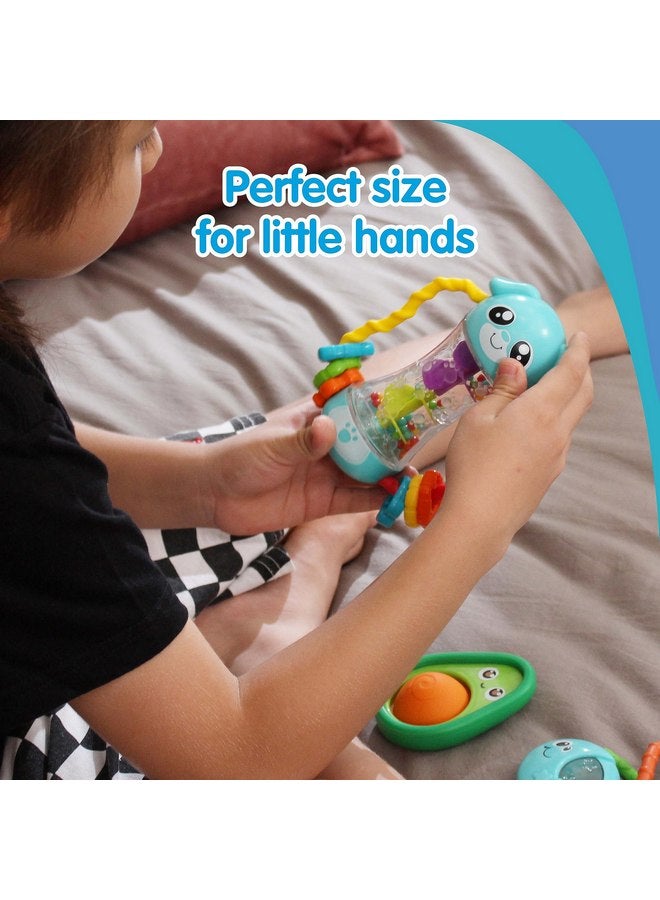 HAP-P-KID Baby Rattles Toy Set, Infant Sensory Shack and Grab Teether Rattle, Newborn Development First Learning, Baby Shower Gifts for 6 7 8 9 10 11 12 Months, 6-12 Months Teething for Boys Girls 6M+ - Image 4