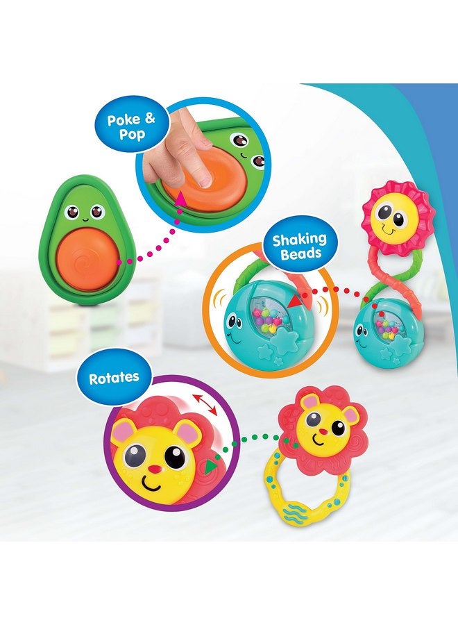 HAP-P-KID Baby Rattles Toy Set, Infant Sensory Shack and Grab Teether Rattle, Newborn Development First Learning, Baby Shower Gifts for 6 7 8 9 10 11 12 Months, 6-12 Months Teething for Boys Girls 6M+ - Image 3