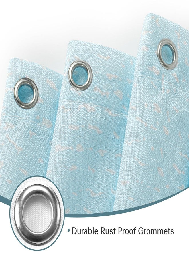 Sunlit Abstract Beach Shower Curtain, Blue Seashore Ocean Shower Curtains for Modern Bathroom Decor, Coastal Sea Waves Bathroom Curtains, 72x72 - Image 5