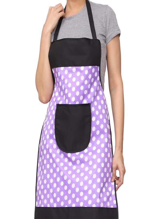 JMi Cotton Dot Strip Design Waterproof Apron with Front Multi Purpose Pocket for Kitchen, Cooking, Dusting, Home. (Pack of 3) (Multi 1) - Image 4