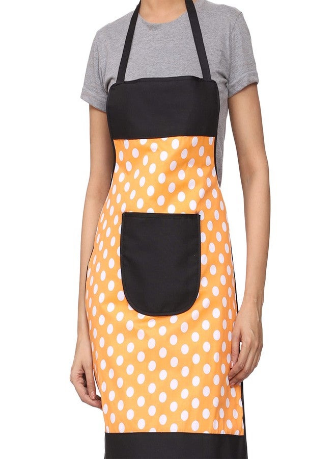 JMi Cotton Dot Strip Design Waterproof Apron with Front Multi Purpose Pocket for Kitchen, Cooking, Dusting, Home. (Pack of 3) (Multi 1) - Image 2