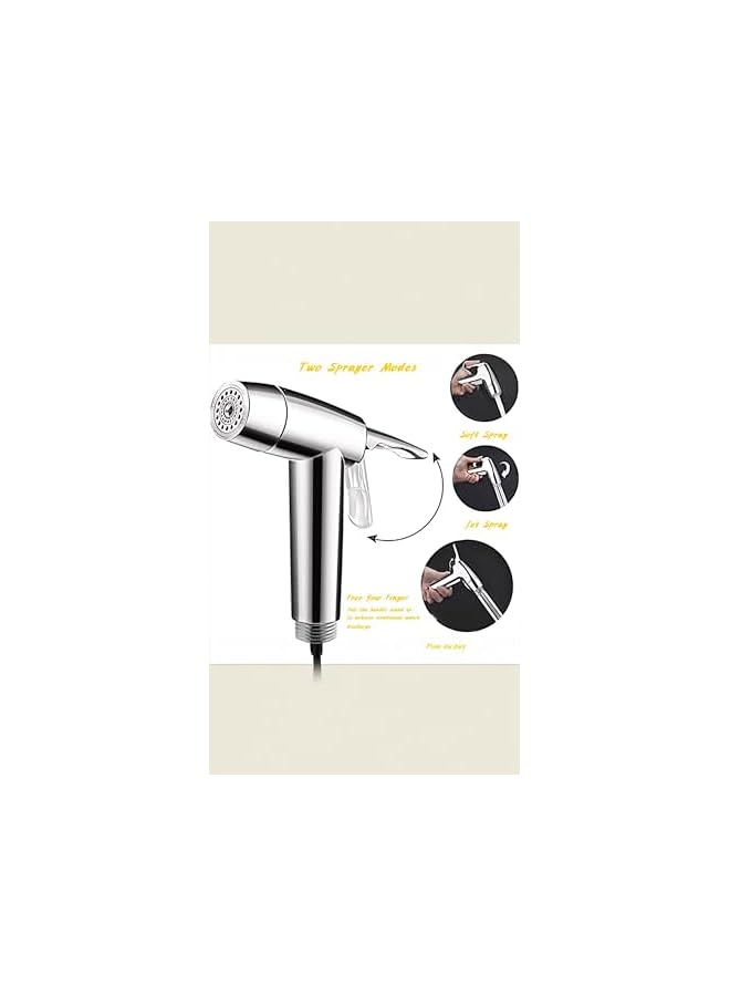 The Bros Bidet Sprayer Head - 2 Mode Stainless Steel Handheld for Kitchen and Toilet Cleaning - Image 3