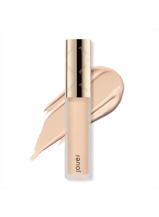 Jouer Essential High Coverage Liquid Concealer - Brightening Concealer - Color Corrector for Under Eye Dark Circles, Spot Coverage, and Eye Primer - Soft Matte Finish, Creme - Image 1