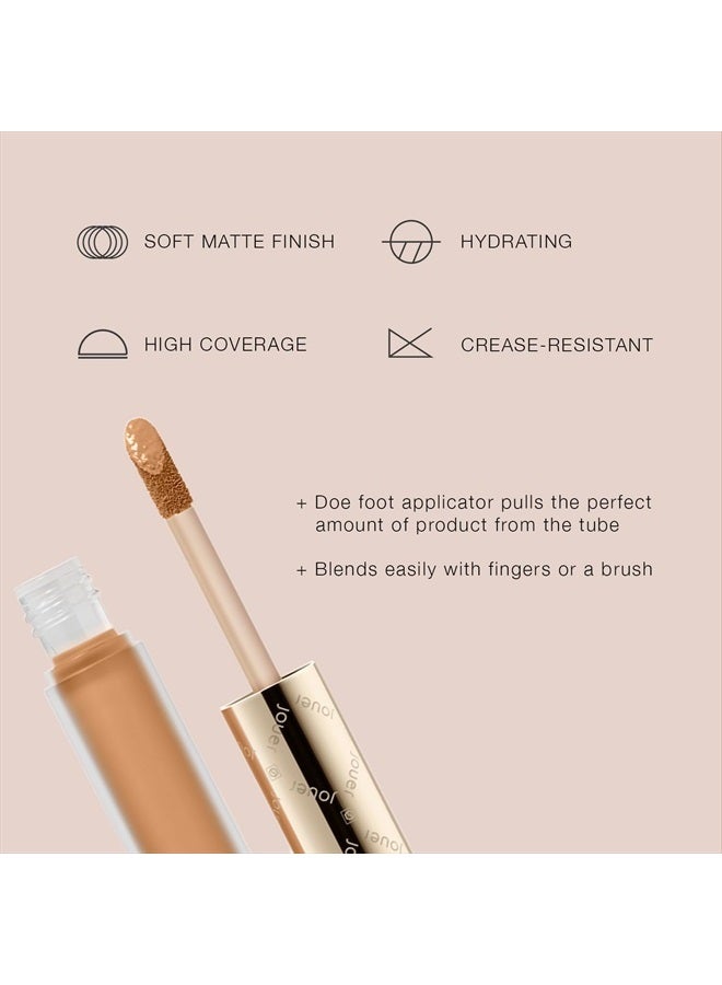 Jouer Essential High Coverage Liquid Concealer - Brightening Concealer - Color Corrector for Under Eye Dark Circles, Spot Coverage, and Eye Primer - Soft Matte Finish, Creme - Image 5