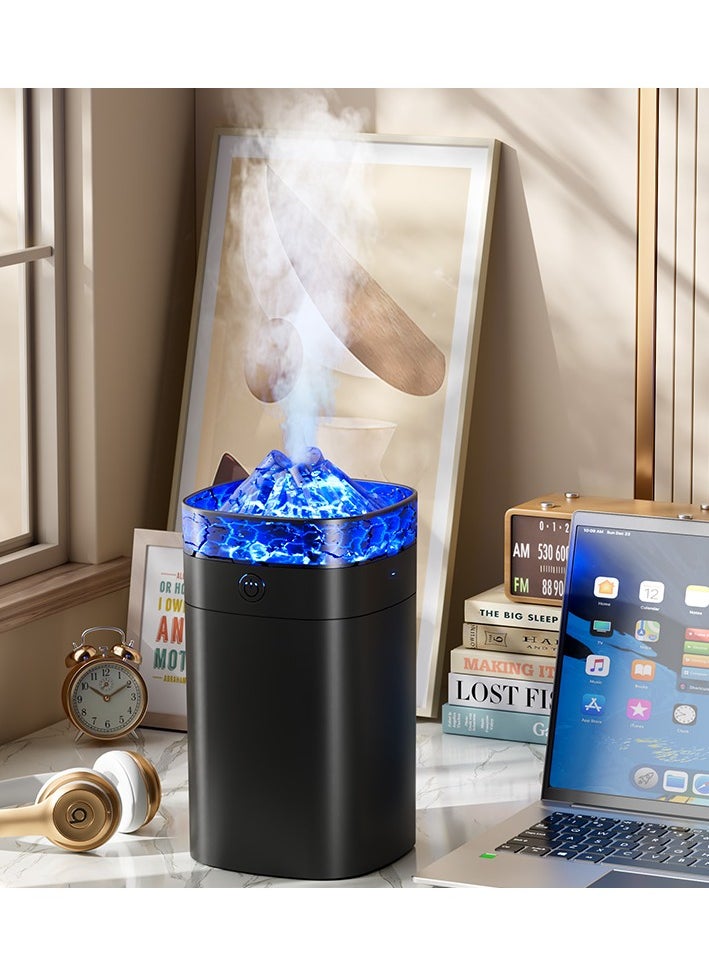 Generic - Novelty Volcano-Style Humidifier and Aroma Diffuser: Home & Office Portable Model with Colorful Ambient Lights - Image 1
