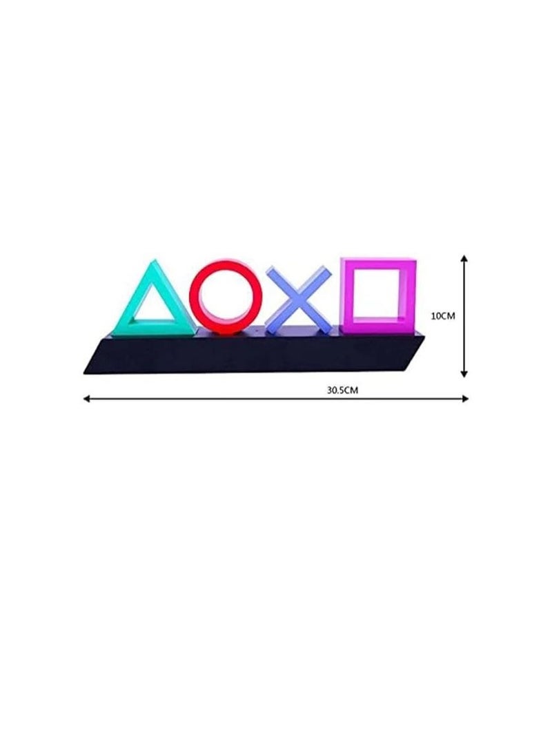"PlayStation  Desk (Triangle, Circle, Cross, Square)  Decor – Gaming Room Accessory with PS Symbols - Image 1