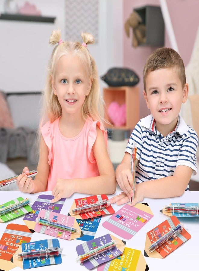 CPicdn 32 Set End of Year Student Gift, Retractable Ballpoint Pen and Pencil Shaped Card Set, 0.5mm 6-in-1 Multi color Ballpoint Pen Classroom Prizes School Supplies Children Gift Kids Party Favor - Image 5