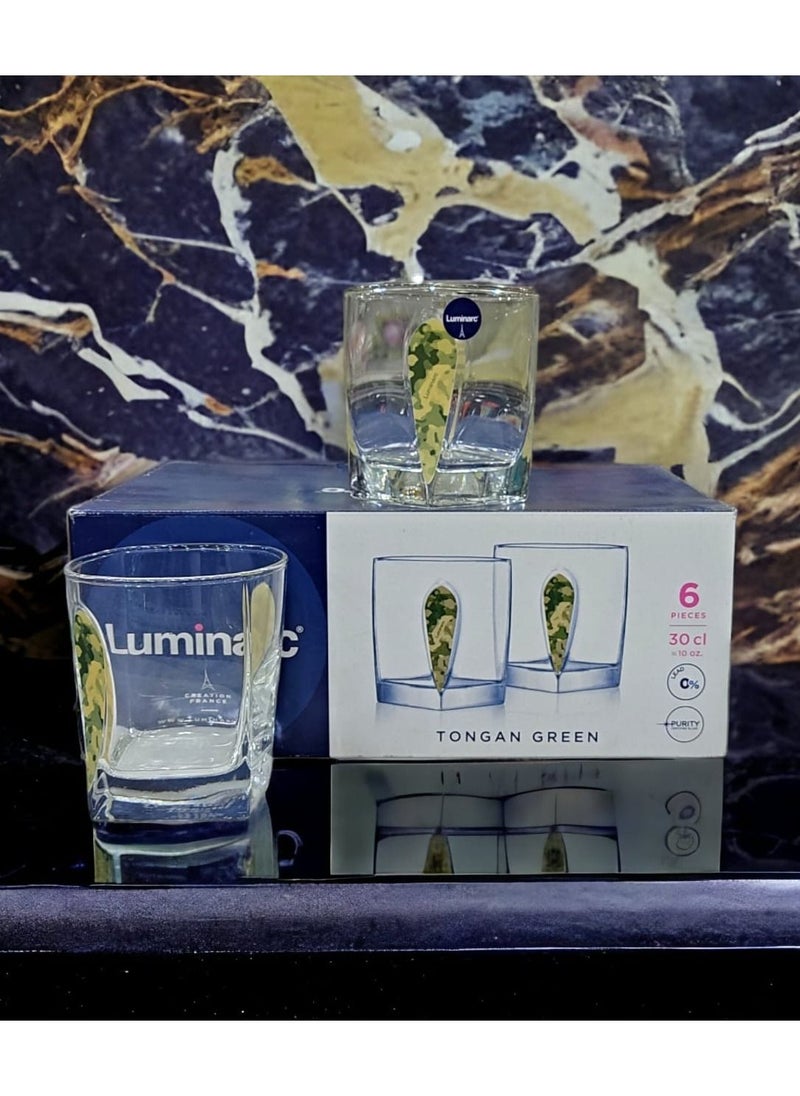 Luminarc - LUMINARC CUP SET 6 PIECES 300ML - TONGAN GREEN - Image 1