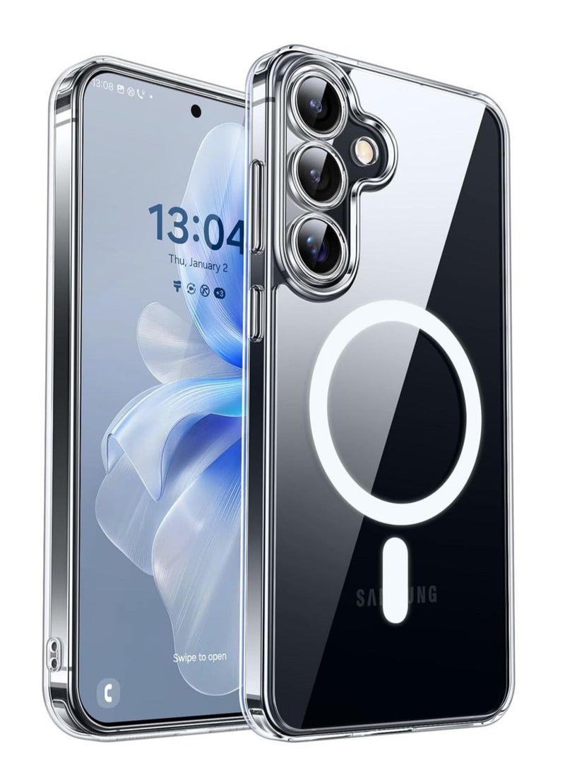 MUNTAQI غطاء حماية سامسونج جالاكسي S25 بلس 5G – غطاء صدمات مغناطيسي مع توافق MagSafe | يدعم الشحن اللاسلكي | غطاء خلفي رقيق وخفيف الوزن ومضاد للخدش من TPU لجهاز سامسونج S25 بلس 5G (6.7 بوصة) - Image 1