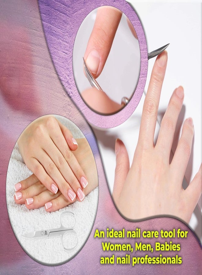 ARSUK Nail Scissors Curved for Women Men Fingernail & Toe Nail Trimming- Fingernail Scissors for Nail Tips & Multi Purpose Small Scissors for Nails Sharp Stainless Steel Tijeras Para Uñas - Image 3