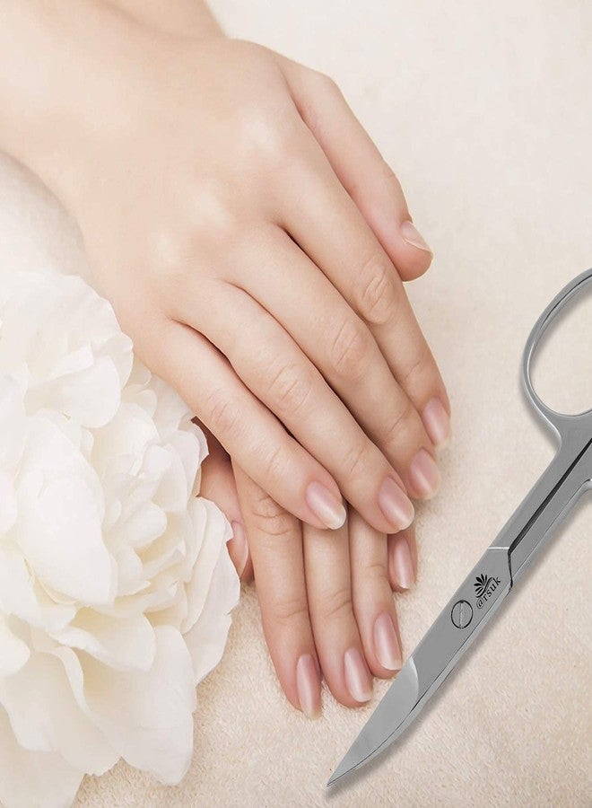 ARSUK Nail Scissors Curved for Women Men Fingernail & Toe Nail Trimming- Fingernail Scissors for Nail Tips & Multi Purpose Small Scissors for Nails Sharp Stainless Steel Tijeras Para Uñas - Image 2