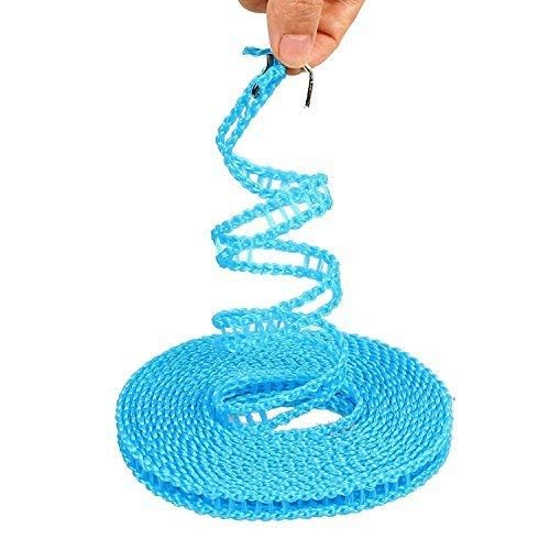 Elpenor Windproof Laundry Line for Outdoor Indoor Home Laundry Drying Rope 5 Meter Each Cloth String is 5 Meter LongRandom Color Pack of 2 - Image 1