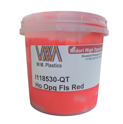 WM PLASTICS Plastisol Ink for Screen Printing-Quart (Fluorescent Red) - Image 4
