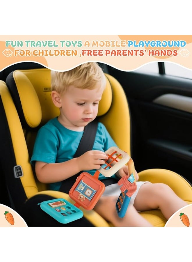 Toldder Busy Board, Montessori Sensory Travel Toys,Toddlers Busy Board Baby Toys,Airplane/Plane/Car Travel Activities,Montessori Busy Board Activity Cube with Fine Motor Skills,Busy Cube Educational Activity Toy, ,Learning Gifts for 18 months+ Boys and Girls - Image 5