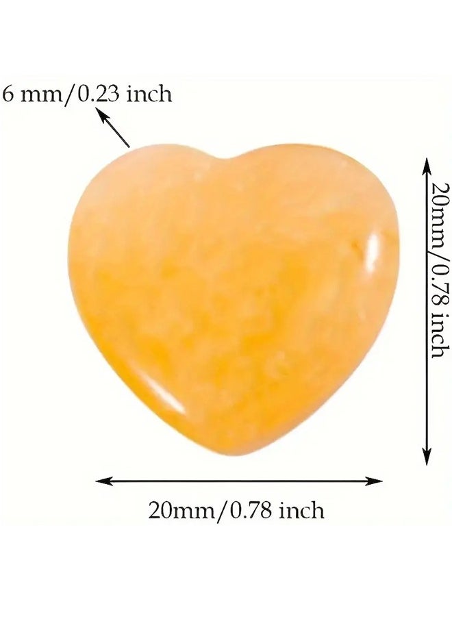 Haidue - Vibrant Heart Crystal Gemstones 15pcs - Symbolize Love And Harmony - Spiritual Balance, Meditation Aid, Perfect Gift, Unleash Creativity In DIY Jewelry Decorations Beautiful Random Colors - Image 1