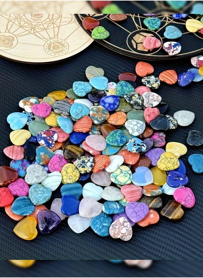 Haidue - Vibrant Heart Crystal Gemstones 15pcs - Symbolize Love And Harmony - Spiritual Balance, Meditation Aid, Perfect Gift, Unleash Creativity In DIY Jewelry Decorations Beautiful Random Colors - Image 1